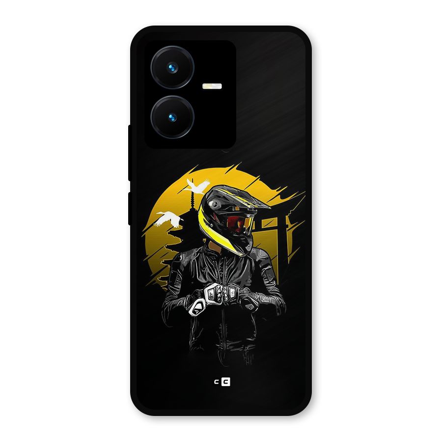 Rider Ready Metal Back Case for Vivo Y22