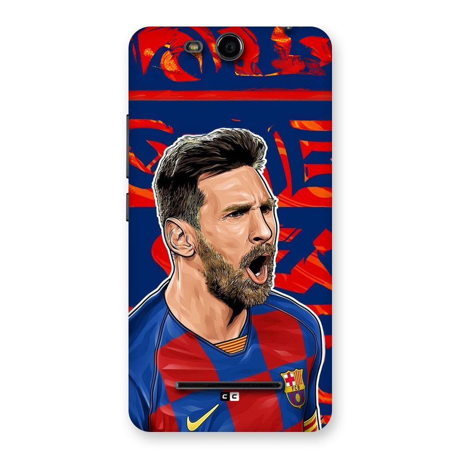 Roaring Soccer Star Back Case for Canvas Juice 3 Q392