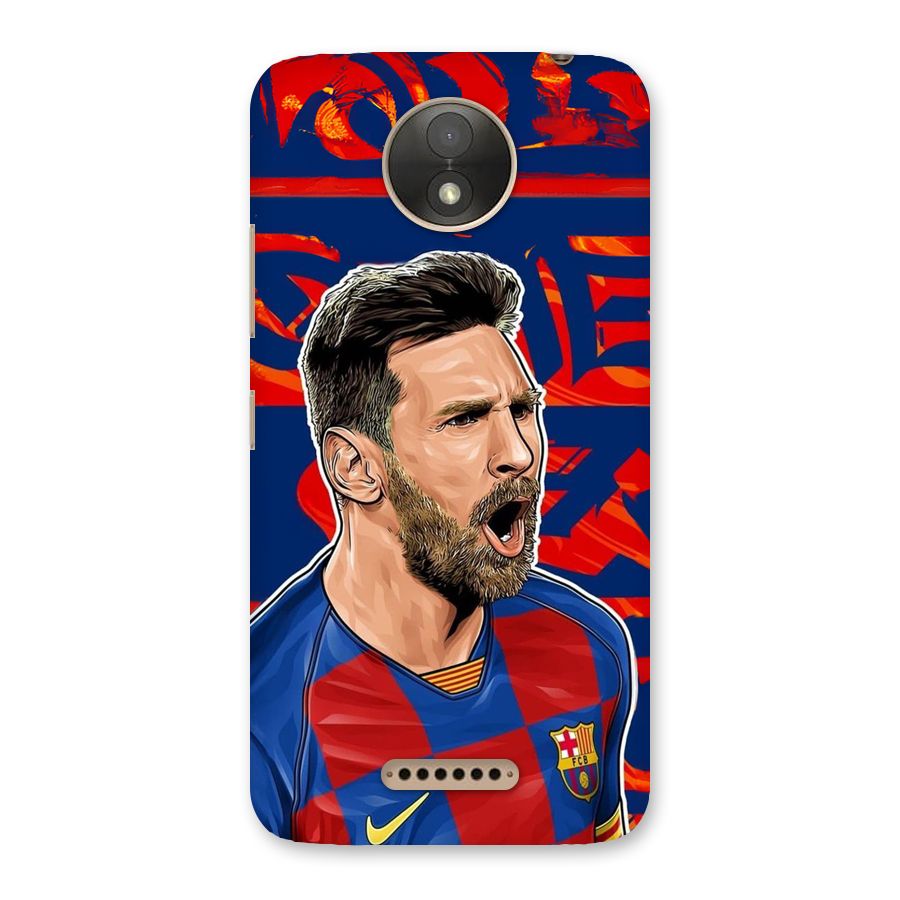 Roaring Soccer Star Back Case for Moto C Plus