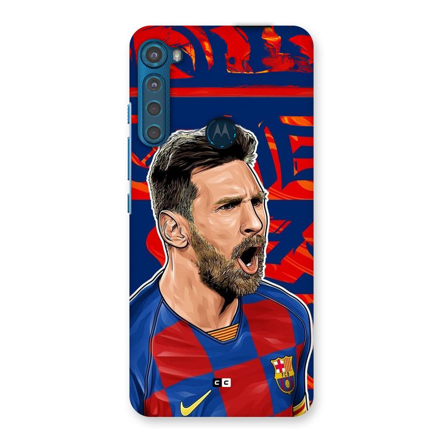 Roaring Soccer Star Back Case for Motorola One Fusion Plus