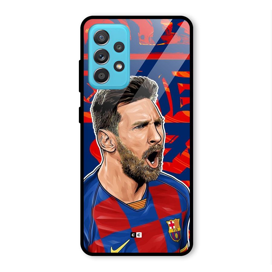 Roaring Soccer Star Glass Back Case for Galaxy A52s 5G