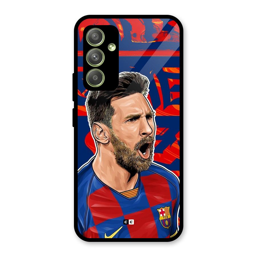 Roaring Soccer Star Glass Back Case for Galaxy A54