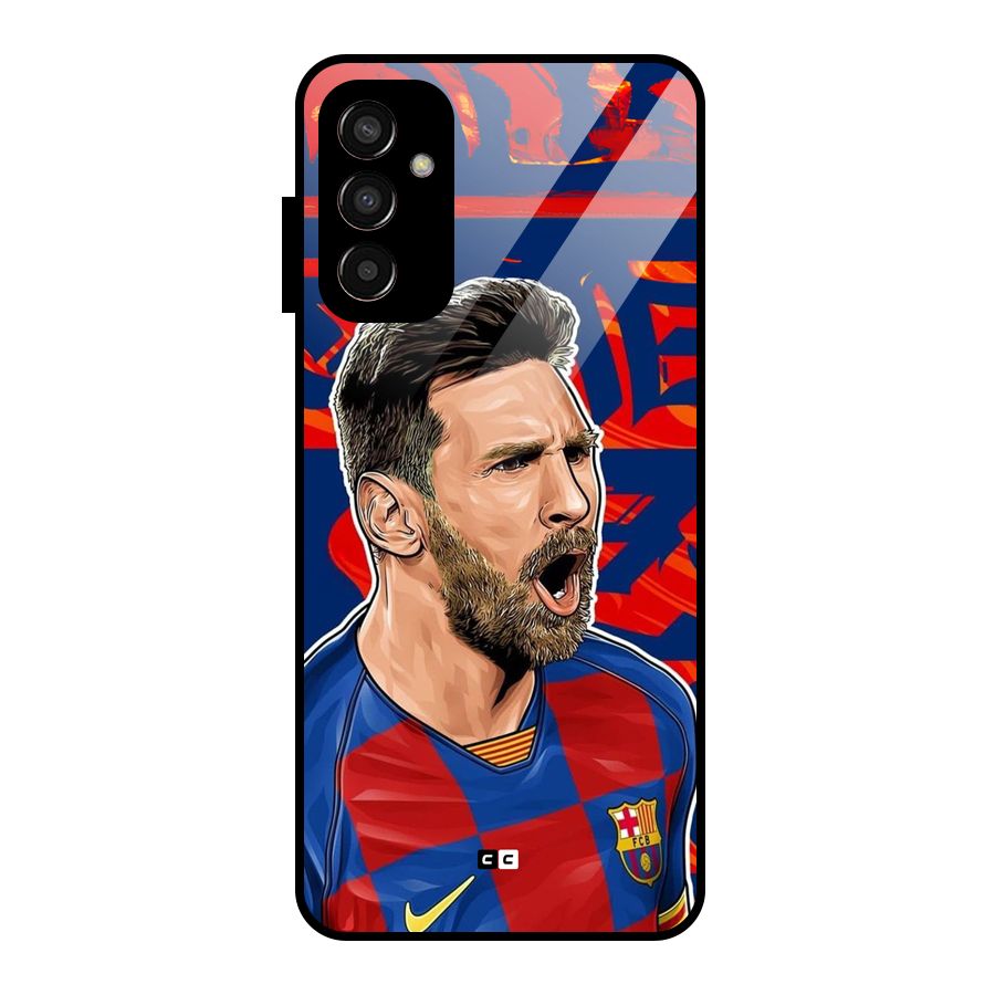 Roaring Soccer Star Glass Back Case for Galaxy F13