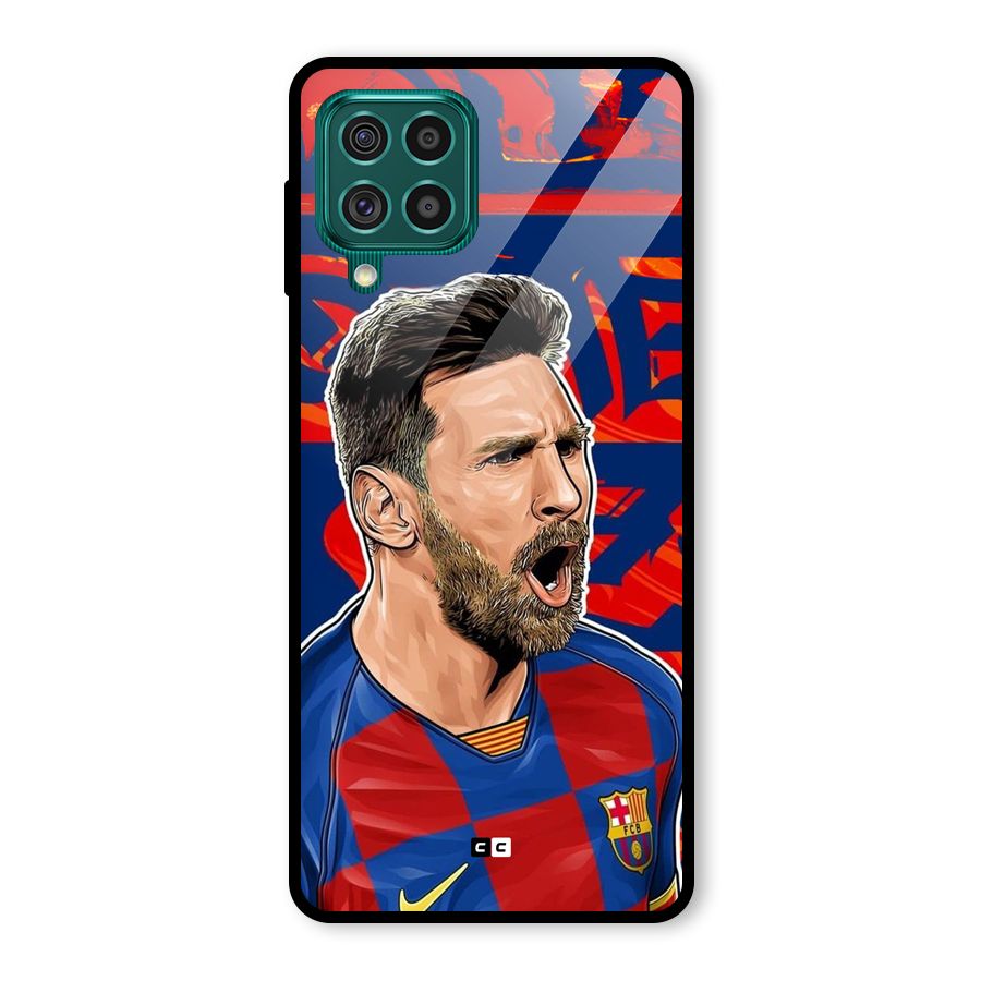 Roaring Soccer Star Glass Back Case for Galaxy F62