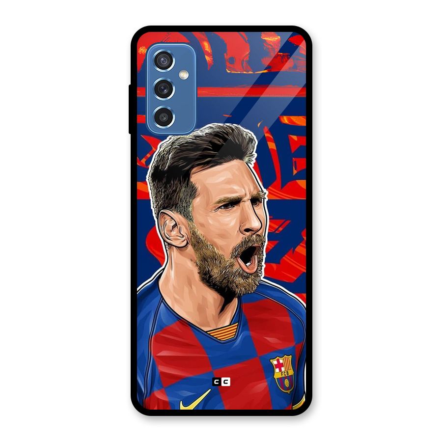 Roaring Soccer Star Glass Back Case for Galaxy M52 5G