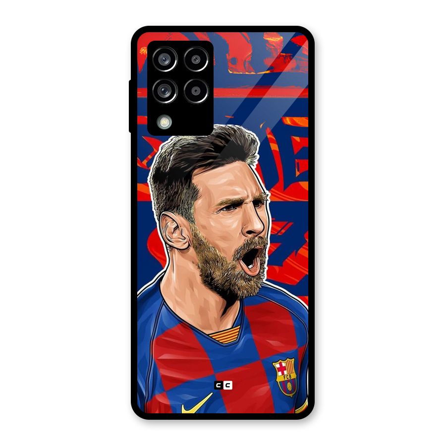 Roaring Soccer Star Glass Back Case for Galaxy M53 5G