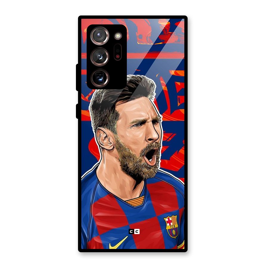 Roaring Soccer Star Glass Back Case for Galaxy Note 20 Ultra