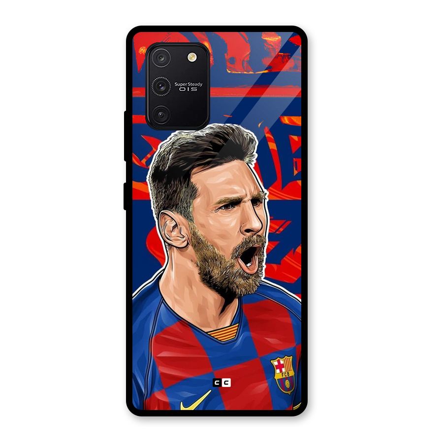 Roaring Soccer Star Glass Back Case for Galaxy S10 Lite