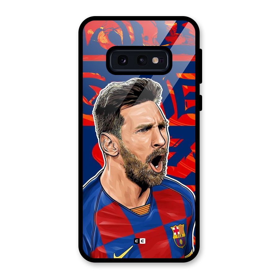 Roaring Soccer Star Glass Back Case for Galaxy S10e