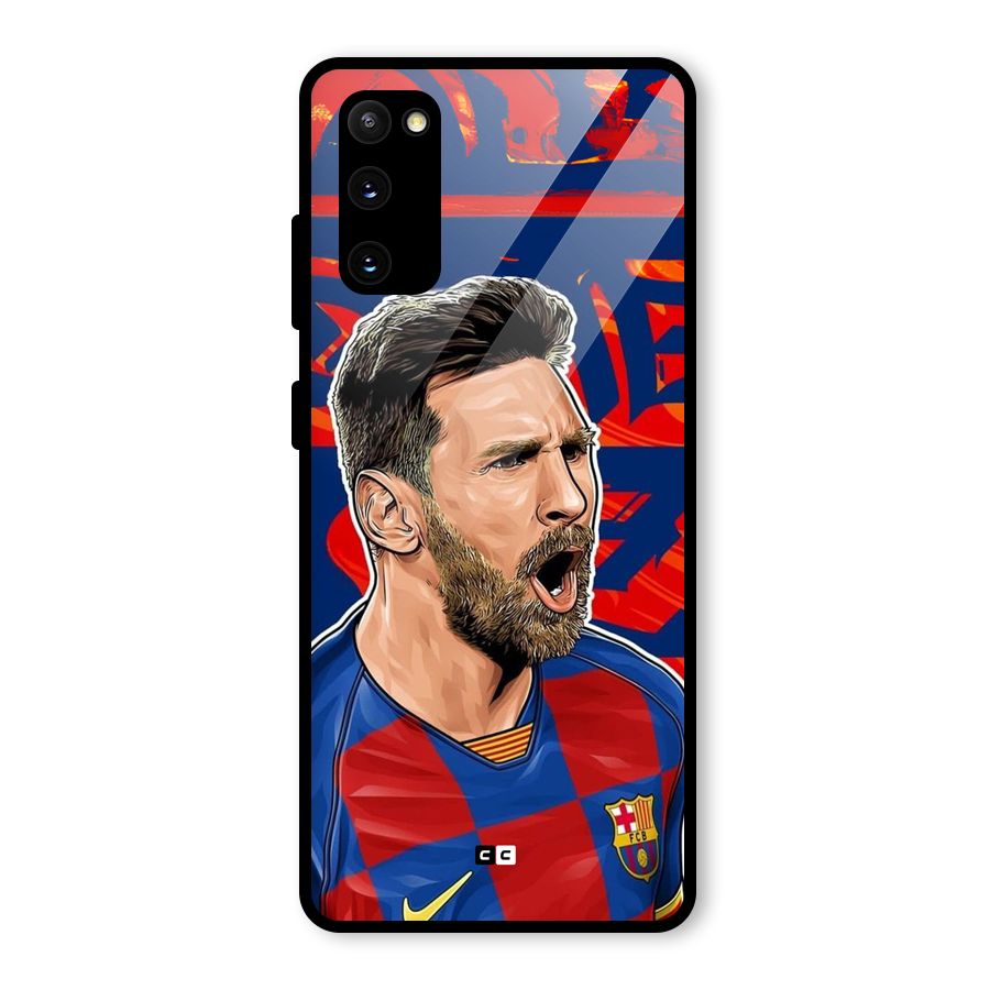 Roaring Soccer Star Glass Back Case for Galaxy S20 FE 5G