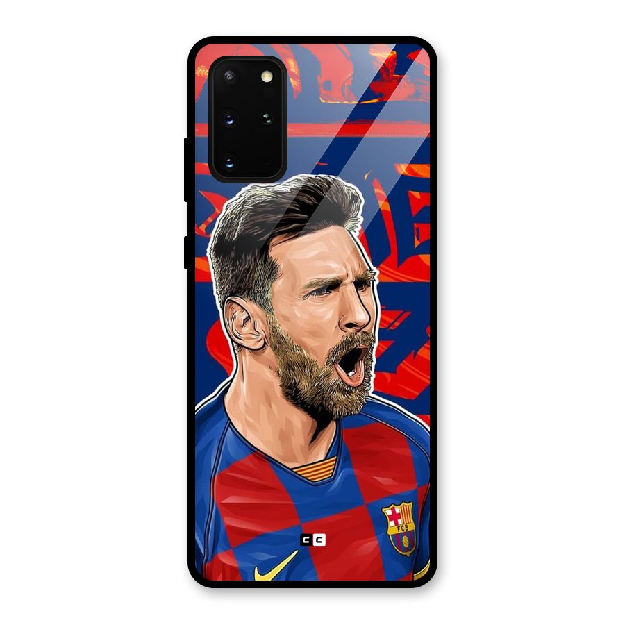Roaring Soccer Star Glass Back Case for Galaxy S20 Plus