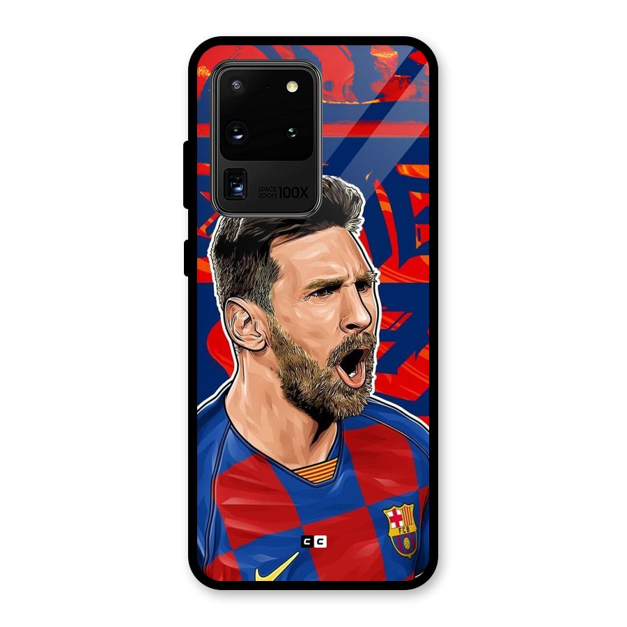 Roaring Soccer Star Glass Back Case for Galaxy S20 Ultra