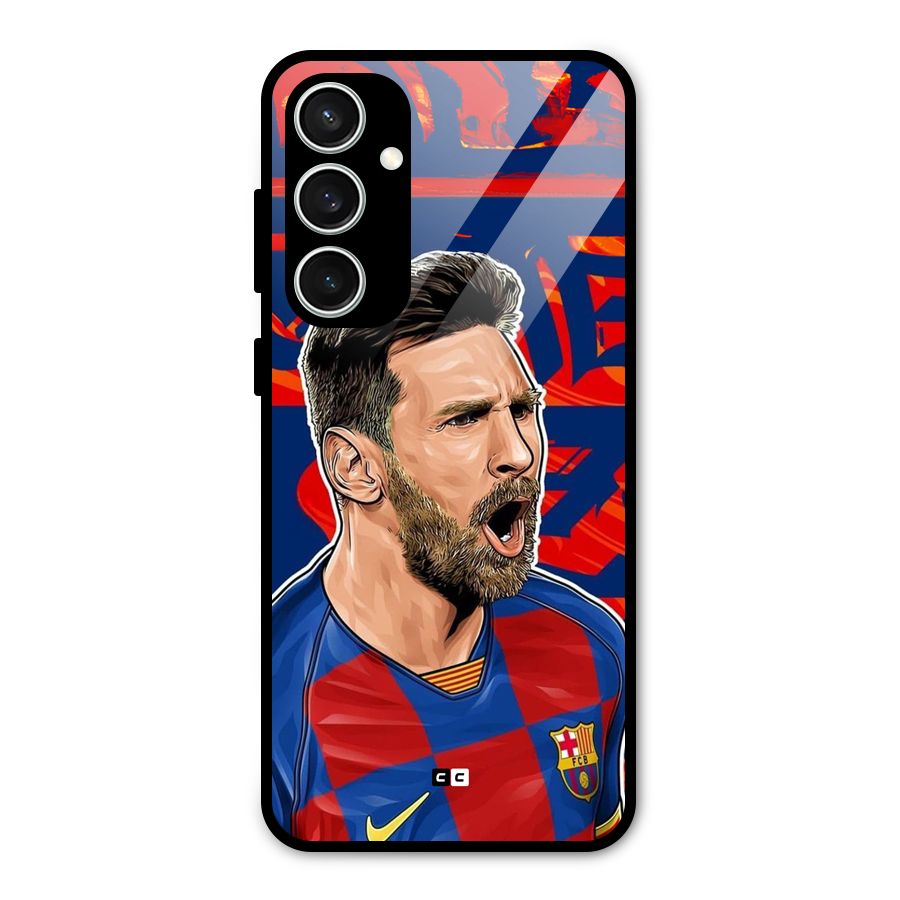 Roaring Soccer Star Glass Back Case for Galaxy S23 FE