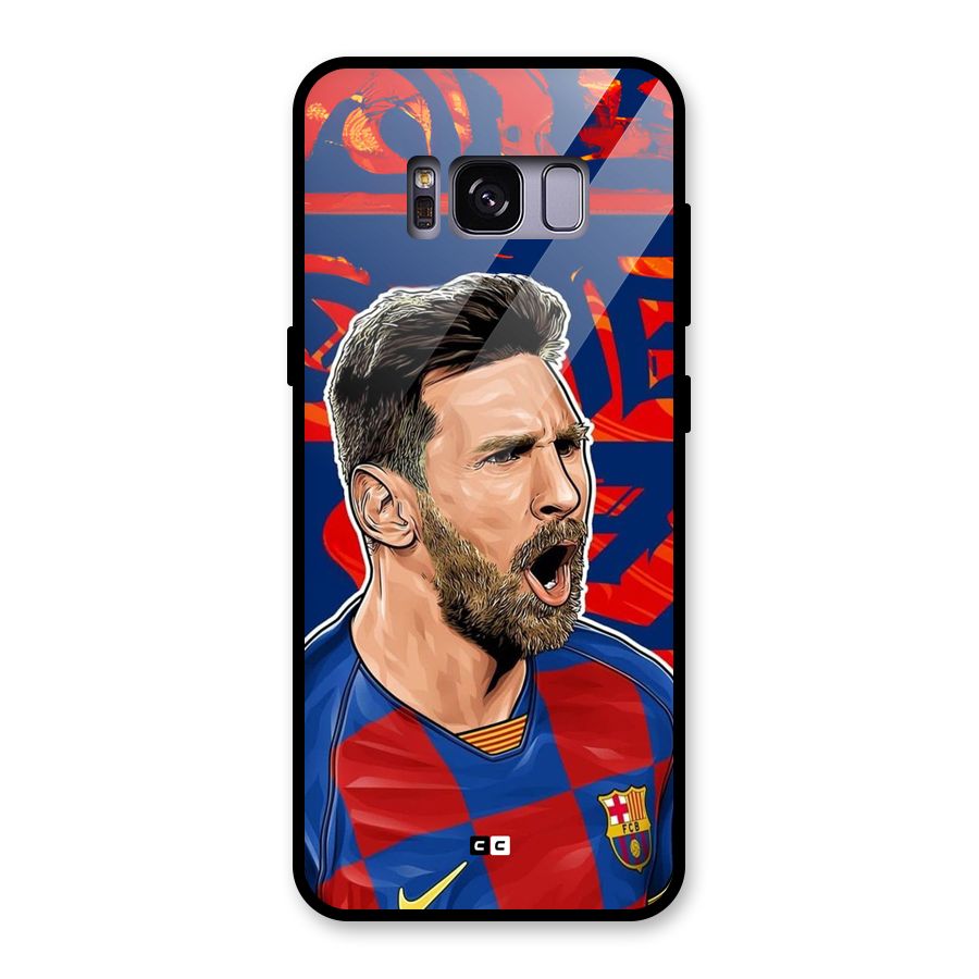 Roaring Soccer Star Glass Back Case for Galaxy S8