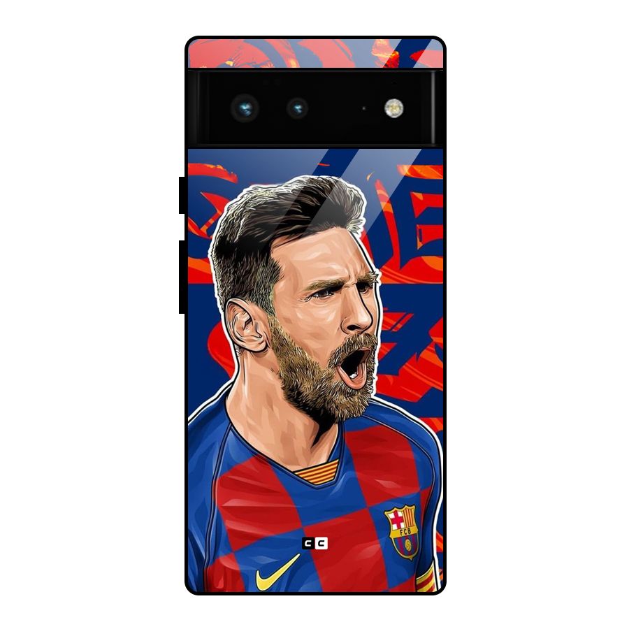 Roaring Soccer Star Glass Back Case for Google Pixel 6