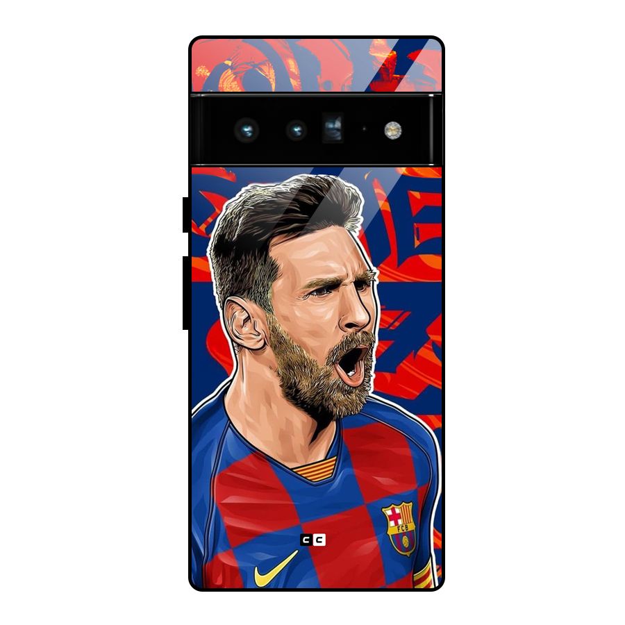 Roaring Soccer Star Glass Back Case for Google Pixel 6 Pro