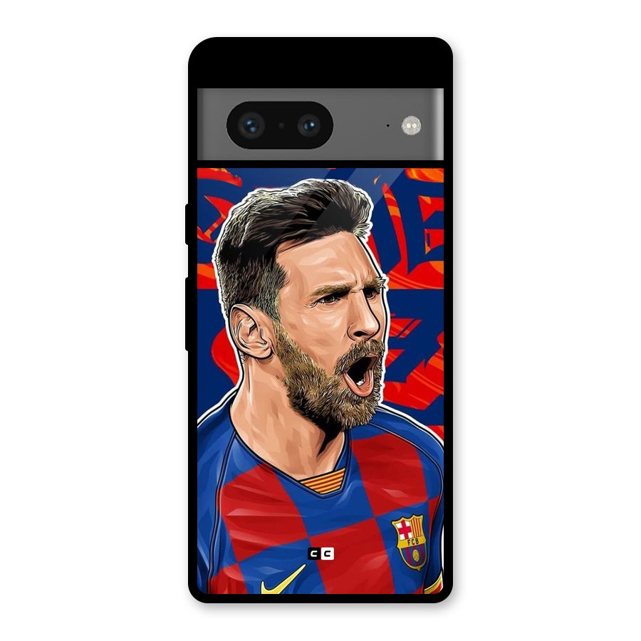 Roaring Soccer Star Glass Back Case for Google Pixel 7