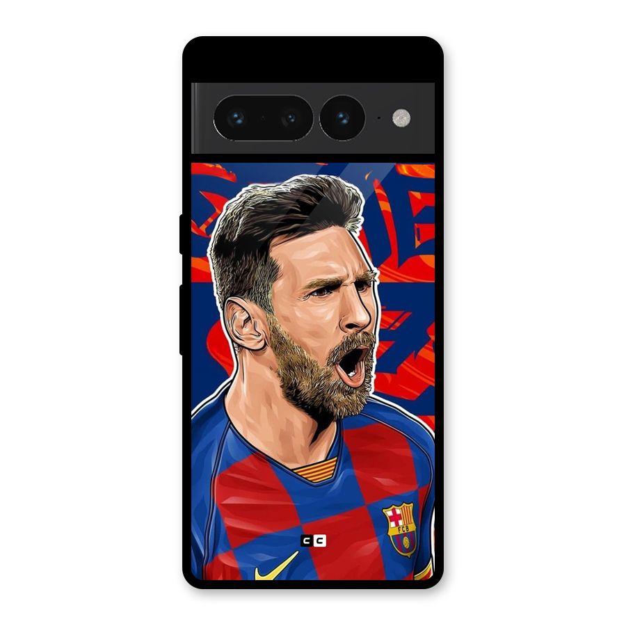 Roaring Soccer Star Glass Back Case for Google Pixel 7 Pro