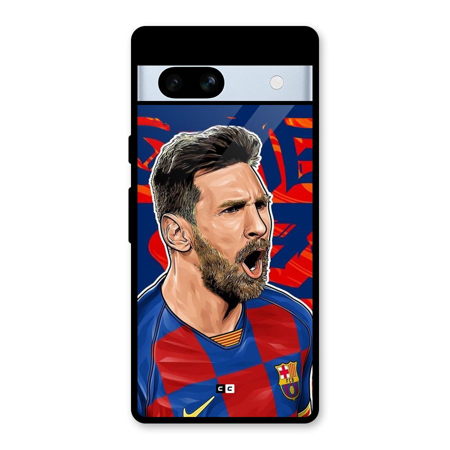 Roaring Soccer Star Glass Back Case for Google Pixel 7a