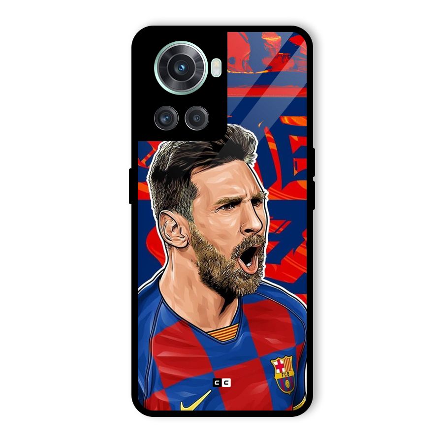 Roaring Soccer Star Glass Back Case for OnePlus 10R