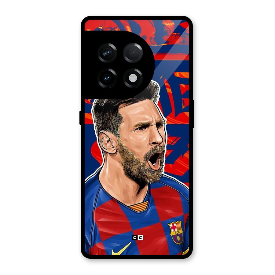 Roaring Soccer Star Glass Back Case for OnePlus 11R
