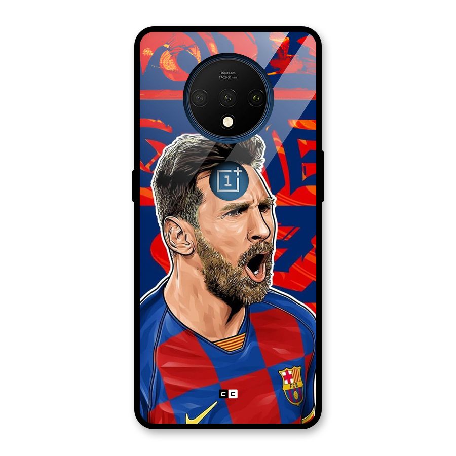 Roaring Soccer Star Glass Back Case for OnePlus 7T