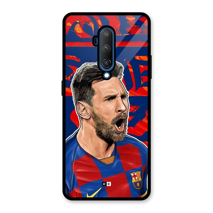 Roaring Soccer Star Glass Back Case for OnePlus 7T Pro