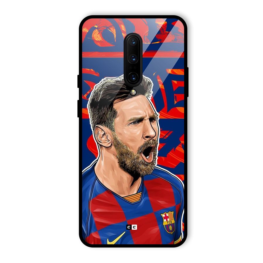 Roaring Soccer Star Glass Back Case for OnePlus 7 Pro