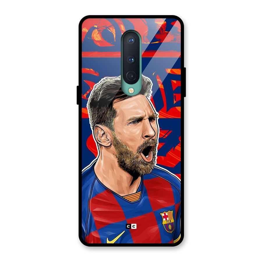 Roaring Soccer Star Glass Back Case for OnePlus 8