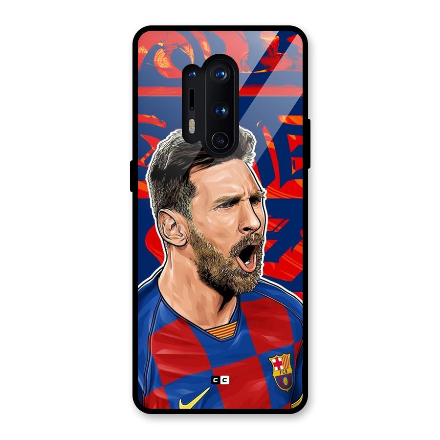 Roaring Soccer Star Glass Back Case for OnePlus 8 Pro