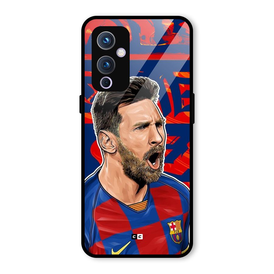 Roaring Soccer Star Glass Back Case for OnePlus 9
