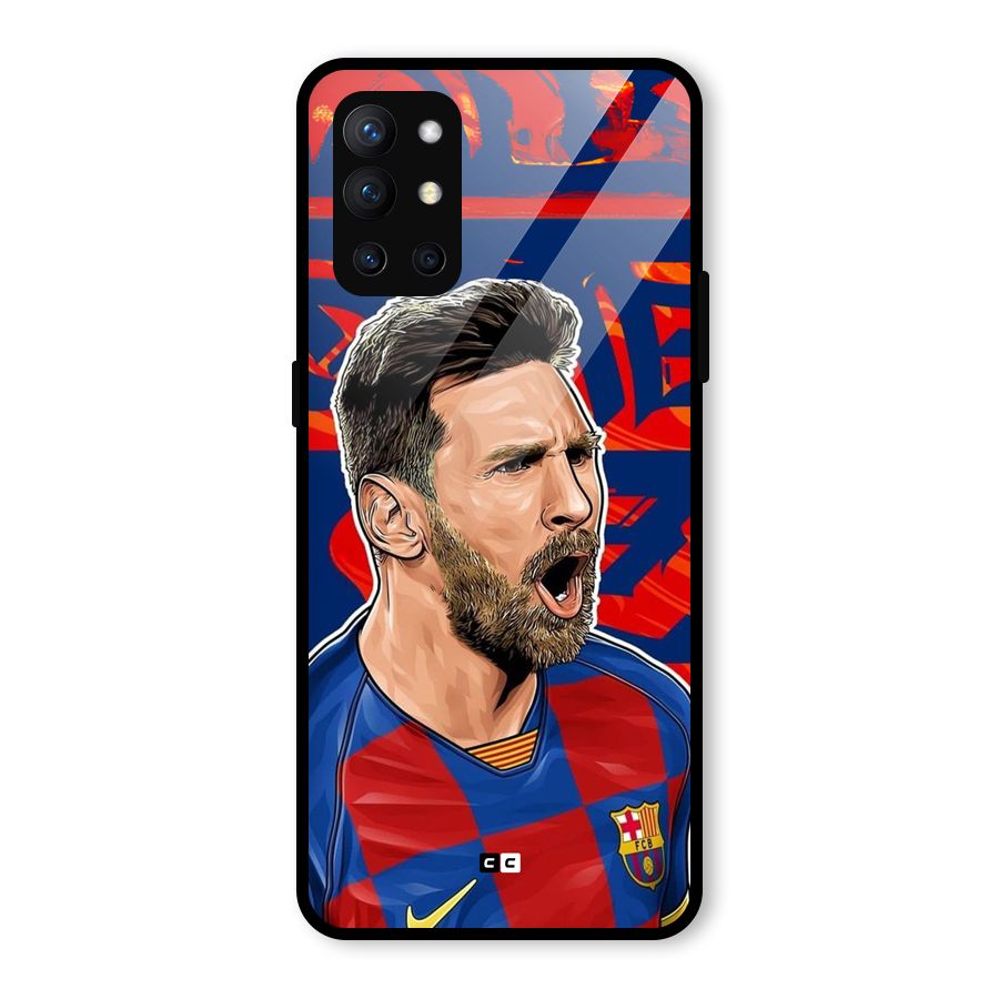 Roaring Soccer Star Glass Back Case for OnePlus 9R