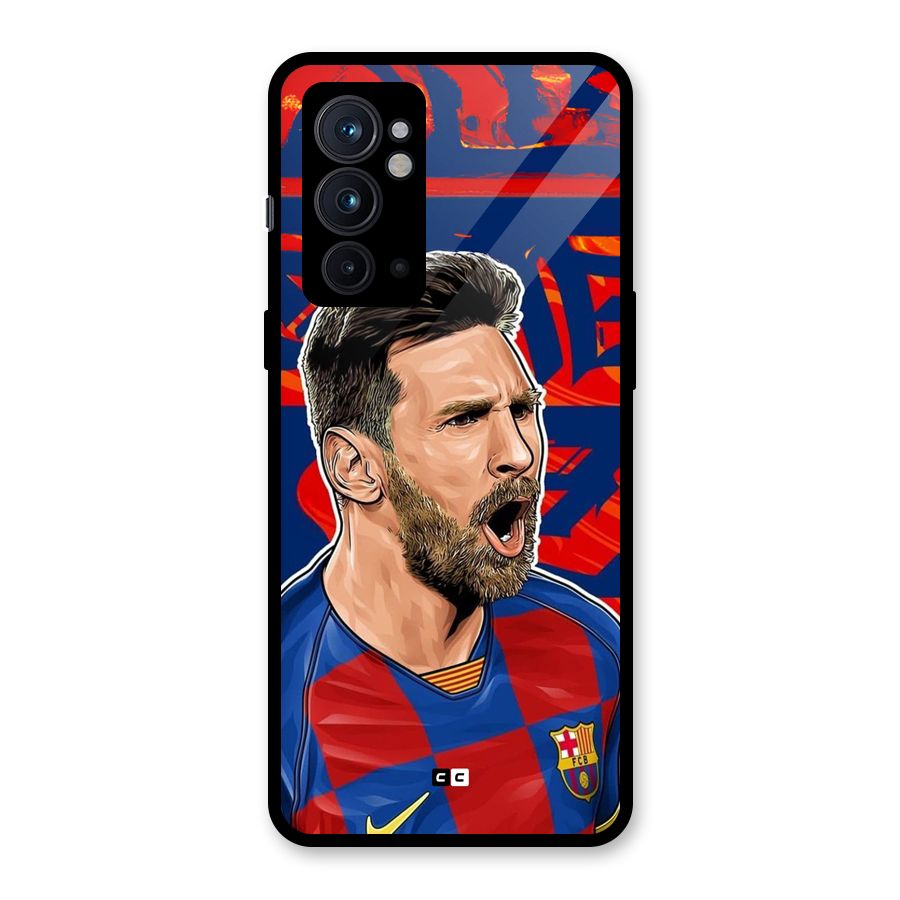 Roaring Soccer Star Glass Back Case for OnePlus 9RT 5G