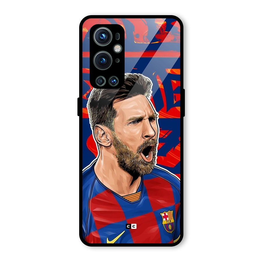 Roaring Soccer Star Glass Back Case for OnePlus 9 Pro
