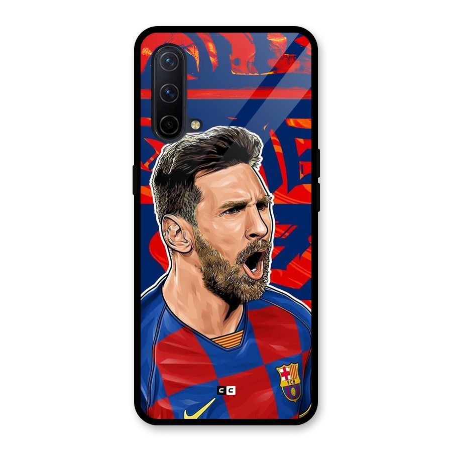 Roaring Soccer Star Glass Back Case for OnePlus Nord CE 5G