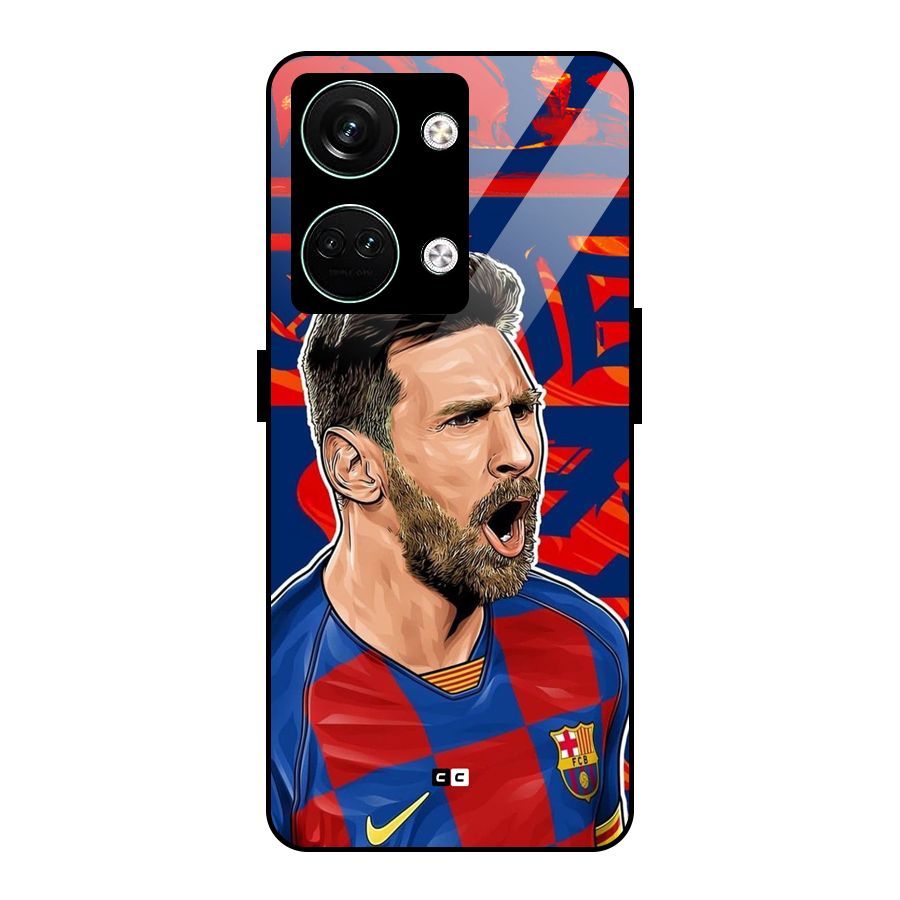 Roaring Soccer Star Glass Back Case for Oneplus Nord 3