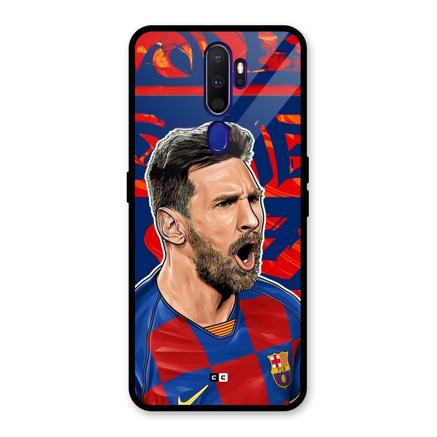 Roaring Soccer Star Glass Back Case for Oppo A9 (2020)