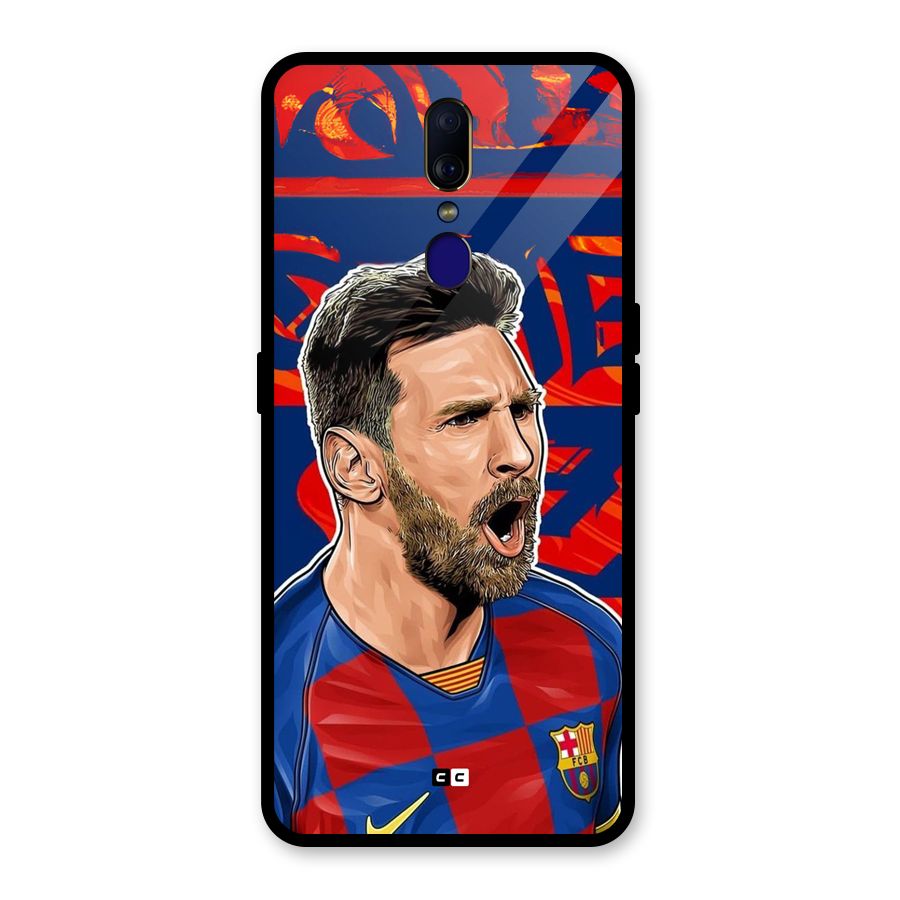 Roaring Soccer Star Glass Back Case for Oppo F11