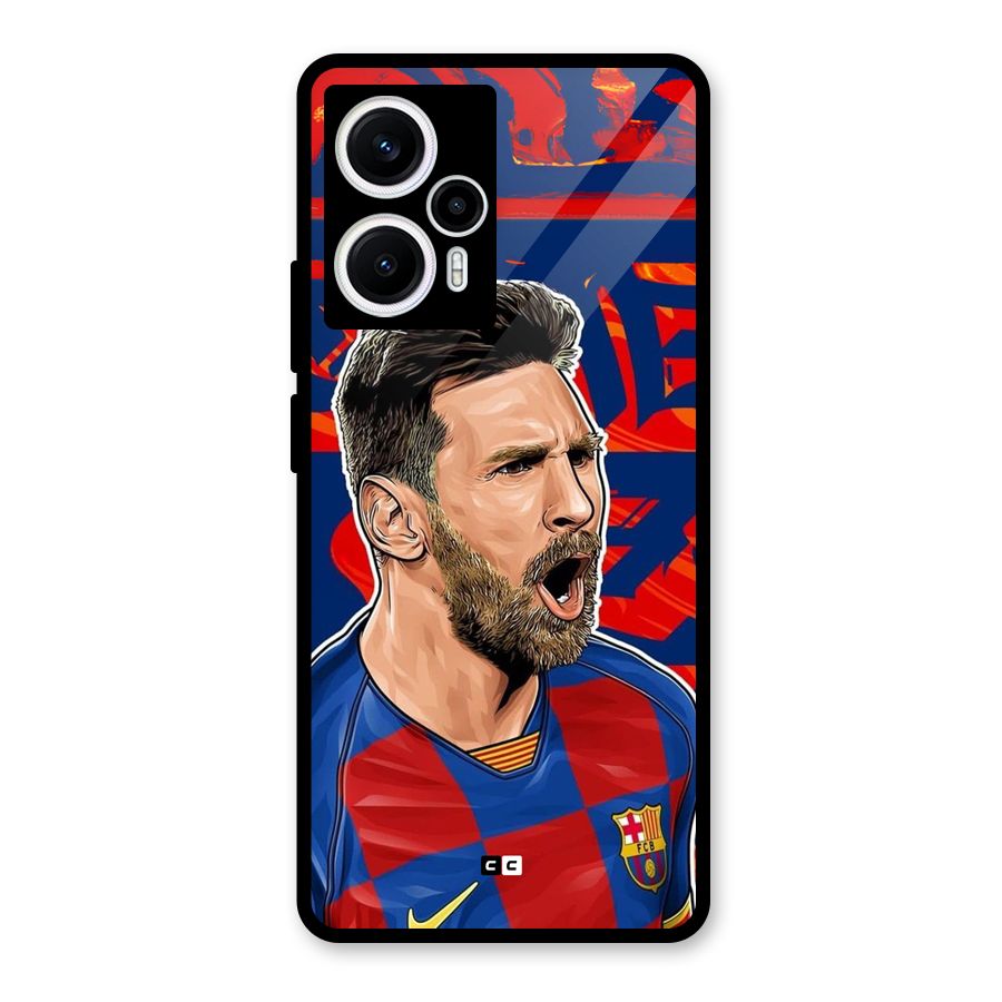 Roaring Soccer Star Glass Back Case for Poco F5