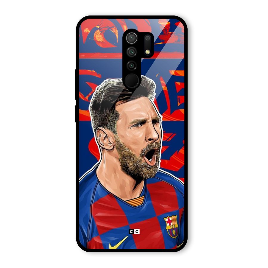 Roaring Soccer Star Glass Back Case for Poco M2