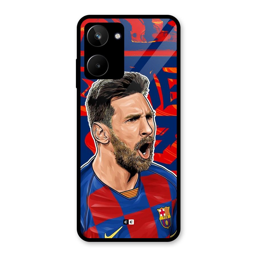 Roaring Soccer Star Glass Back Case for Realme 10