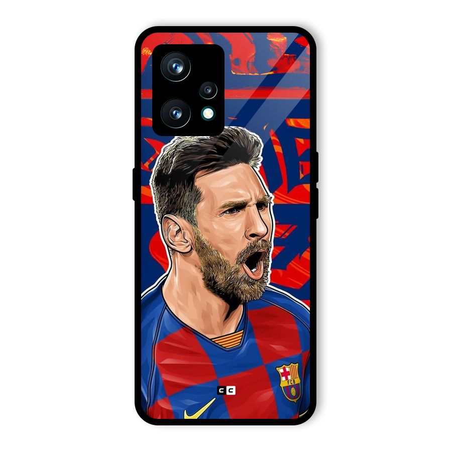 Roaring Soccer Star Glass Back Case for Realme 9 Pro Plus 5G