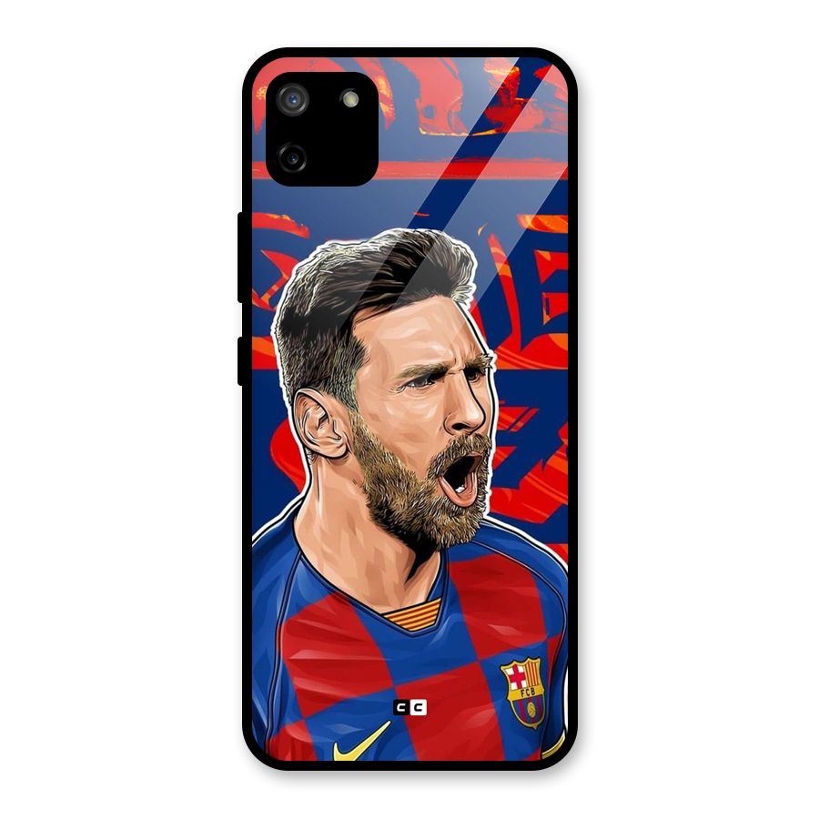 Roaring Soccer Star Glass Back Case for Realme C11
