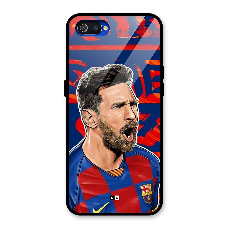 Roaring Soccer Star Glass Back Case for Realme C2