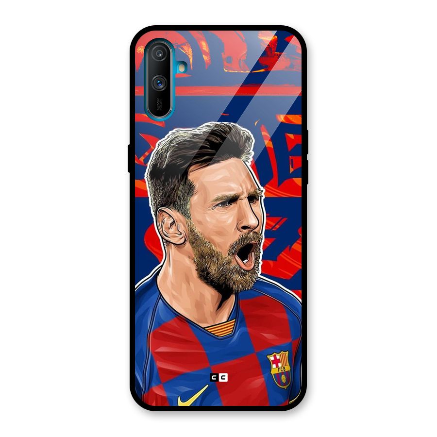 Roaring Soccer Star Glass Back Case for Realme C3