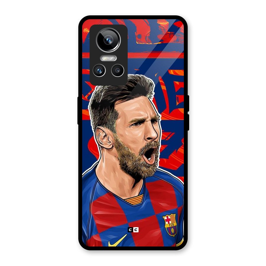 Roaring Soccer Star Glass Back Case for Realme GT Neo 3