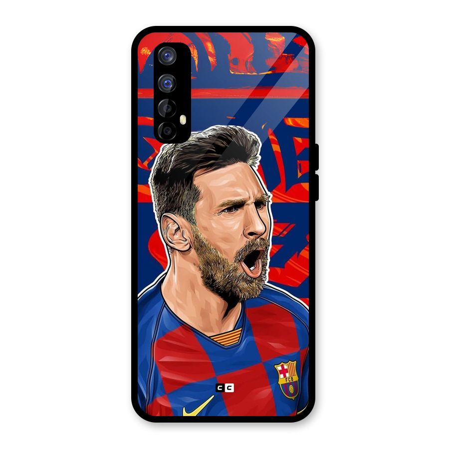Roaring Soccer Star Glass Back Case for Realme Narzo 20 Pro
