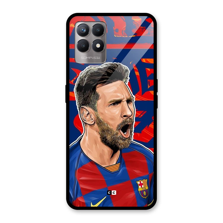 Roaring Soccer Star Glass Back Case for Realme Narzo 50