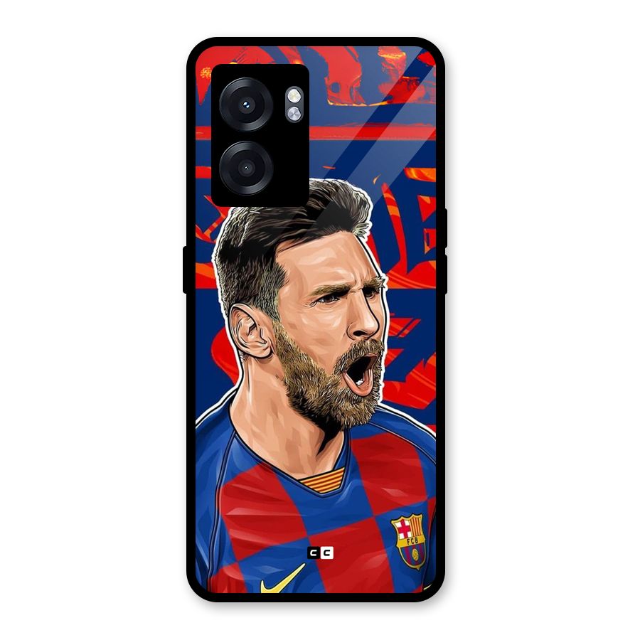 Roaring Soccer Star Glass Back Case for Realme Narzo 50 5G