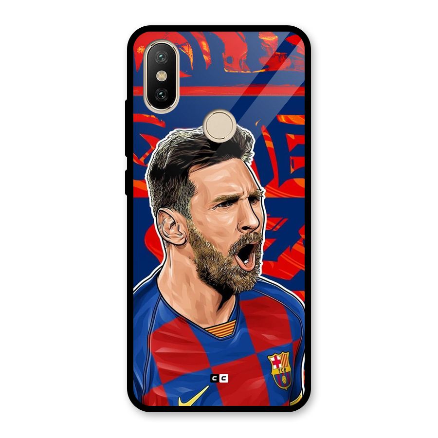 Roaring Soccer Star Glass Back Case for Redmi A2